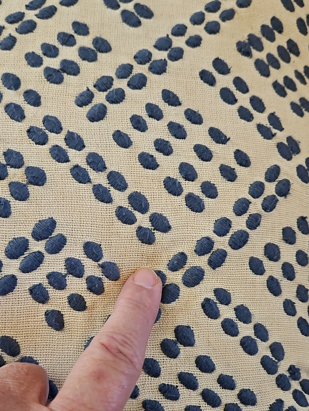 Crate & Barrel Ernest Pillow Brown Beige Embroidered 23